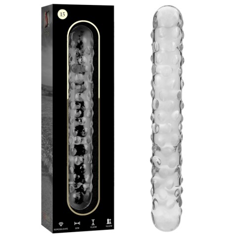 NEBULA SERIES BY IBIZA - MODELLO 15 DILDO IN VETRO BOROSILICATO 18,5 X 3 CM ROSA